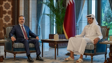 أمير قطر يستقبل وزير الخارجية التركي