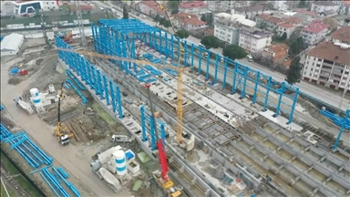 Sakarya'daki Türkiye'nin ilk hızlı tren fabrikasının yapımında yüzde 55 ilerleme sağlandı