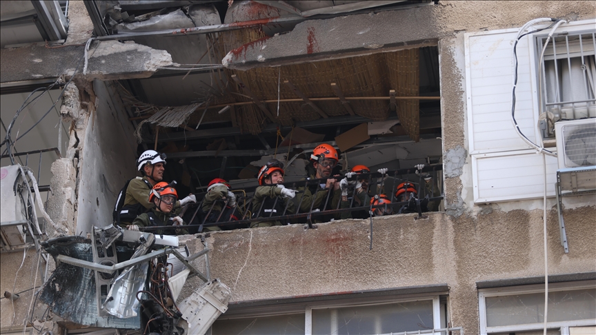 Several buildings damaged in central Israel after Iranian missile barrage