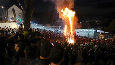 Azerbaycan'ın tarihi Şeki kentinde Nevruz coşkusu
