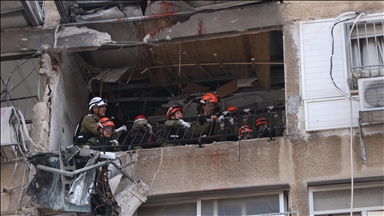 Several buildings damaged in central Israel after Iranian missile barrage