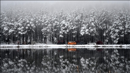Düzce'deki Topuk Yaylası karla kaplandı