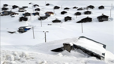 Ardahan ile Artvin arasındaki yaylalar karla beyaza büründü