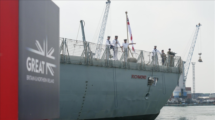 UK warship arrives near island of Cyprus to join defense operations