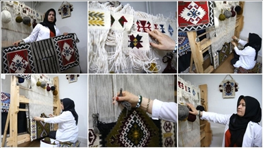 Sarız kilimini yaşatmak için 38 yıldır tezgah başında