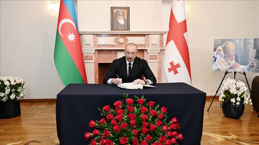 Ильхам Алиев посетил посольство Грузии в Азербайджане 