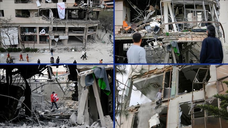 Ekîba AAyê dîmenên avahiyê Al Araby TVyê ya li Tehranê ya ku rastî êrîşa Amerîka û Îsraîlê hat, qeyd kir