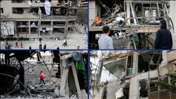 AA ekibi, ABD-İsrail saldırısında vurulan Tahran'daki Al Araby TV binasını görüntüledi