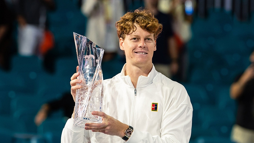 İtalyan tenisçi Jannik Sinner, Miami Açık'ta şampiyon oldu