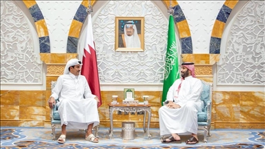 ولي العهد السعودي يستقبل أمير قطر بجدة 