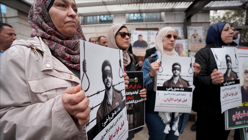 Hundreds protest Israeli law allowing execution of Palestinian prisoners in West Bank