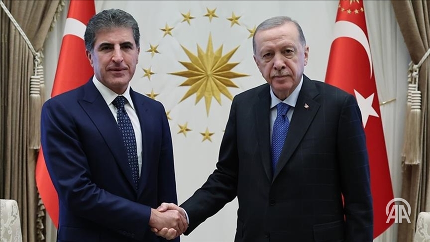 Turkish president urges immediate halt to regional conflicts in talks with head of Kurdish Regional Government