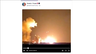 Trump objavio snimku eksplozija u jeku napada na Iran