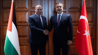 Wezîrê Karên Derva Fidan bi Şêxê Alîkarê Serokê Dewleta Filistînê ra hat cem hev