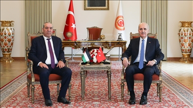 TBMM Başkanı Kurtulmuş, Filistin Devlet Başkan Yardımcısı Şeyh ve Filistin Ulusal Konseyi Başkanı Fattouh ile görüştü