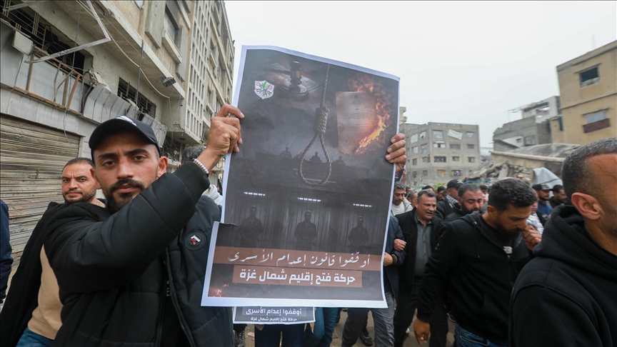 Gazans rally to protest Israeli execution law targeting Palestinian prisoners
