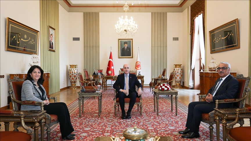 Serokê TBMMyê Kurtulmuş, Buldan û Sancarê ji DEM Partiyê qebûl kirin