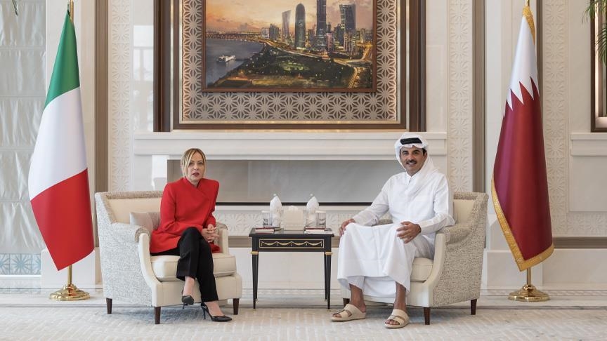 أمير قطر ورئيسة وزراء إيطاليا يبحثان الأوضاع إقليميا ودوليا