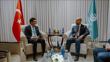 Dünya Etnospor Birliği Başkanı Bilal Erdoğan ile AA Genel Müdür Yardımcısı Oğuz Enis Peru bir araya geldi