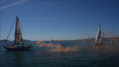 Fransa'dan Küresel Sumud Filosu misyonuna katılacak tekneler Marsilya'dan yola çıktı