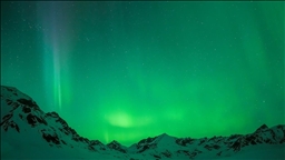 Alaska semalarında "Kuzey Işıkları"görsel şölen sundu