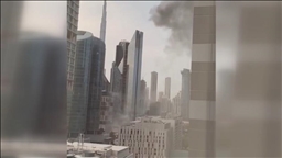 В Дубае обломки перехваченного объекта упали на здание в районе Dubai Marina