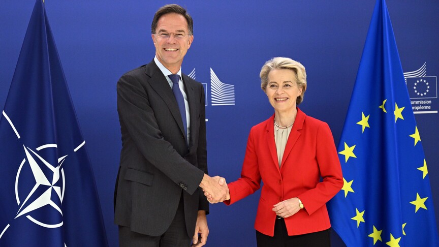Rutte ile von der Leyen, NATO-AB savunma işbirliğini ele aldı