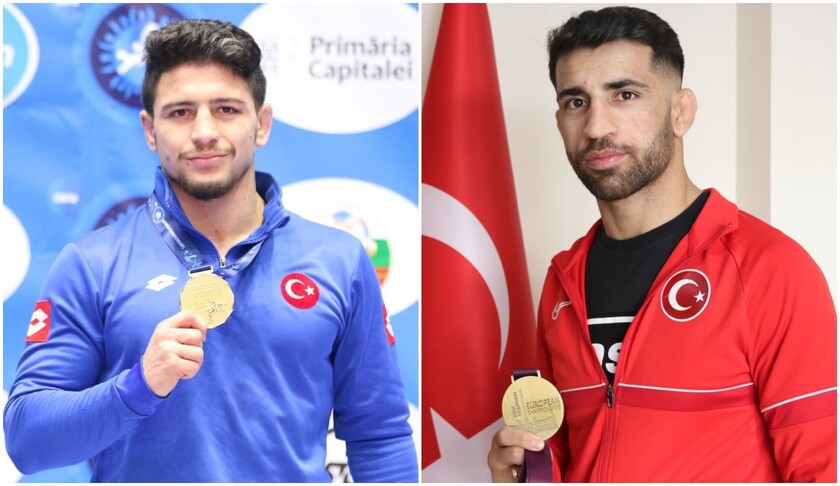 Murat Fırat ve Cengiz Arslan, Avrupa Güreş Şampiyonası'nda yarı finale yükseldi
