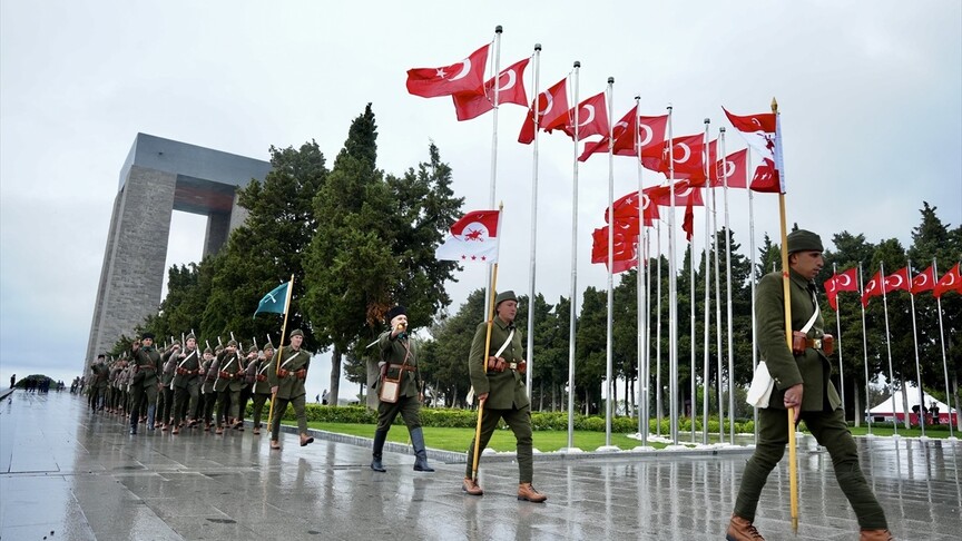 Çanakkale Kara Savaşları'nın 111. yıl dönümü törenlerinin provası yapıldı
