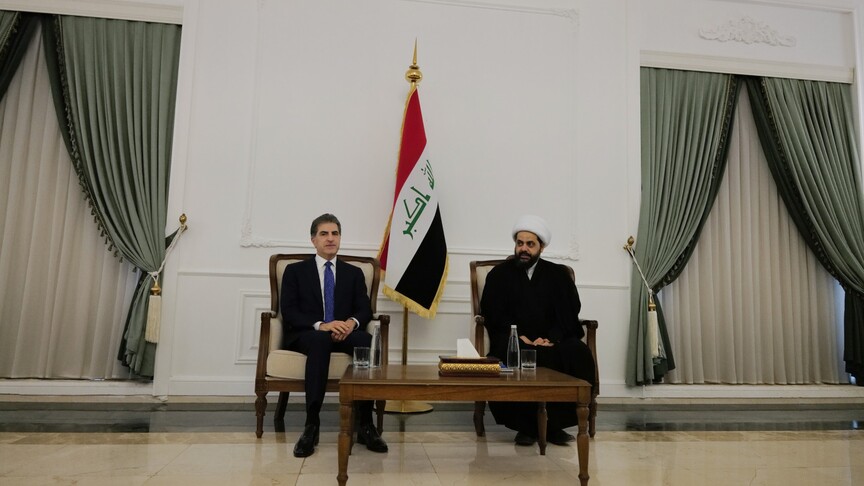 نێچیرڤان بارزانی لە بەغدا لەگەڵ قەیس خەزعەلی کۆبووەوە