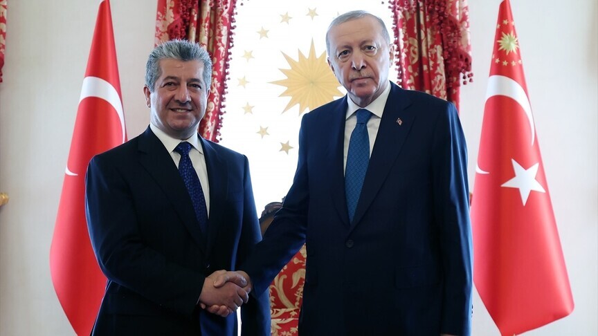 الرئيس أردوغان يبحث مع مسرور بارزاني المستجدات الإقليمية
