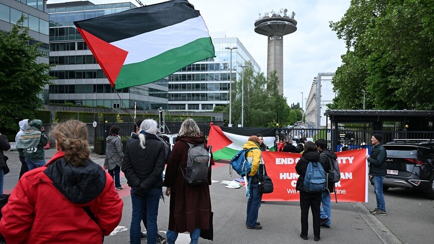 Belçika’nın İsrail’in katılımına rağmen Eurovision'dan çekilmemesi protesto edildi