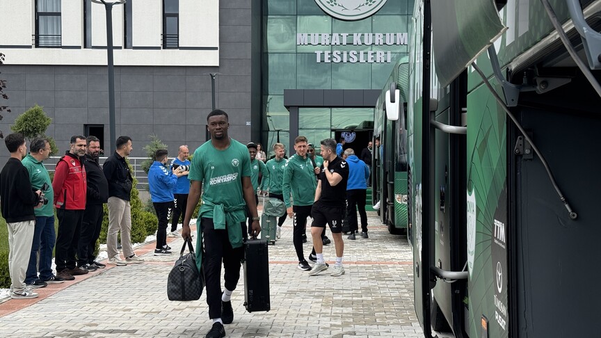 Konyaspor, Ziraat Türkiye Kupası finali için Antalya'ya gitti