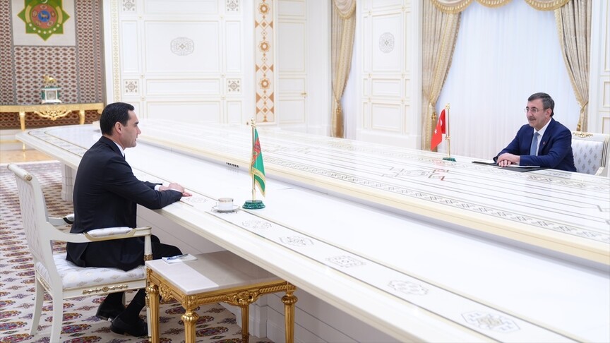 Türkmenistan Devlet Başkanı Berdimuhammedov, Cumhurbaşkanı Yardımcısı Yılmaz'ı kabul etti
