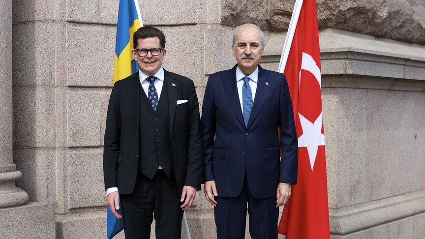 TBMM Başkanı Kurtulmuş, Stockholm'de İsveç Parlamentosu Başkanı Norlen ile görüştü