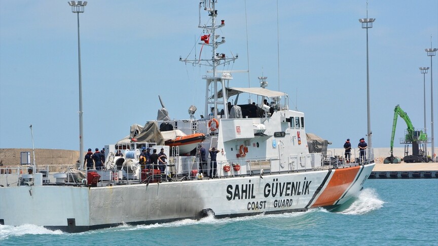 Turkish Coast Guard Command vessel at sea in the Black Sea