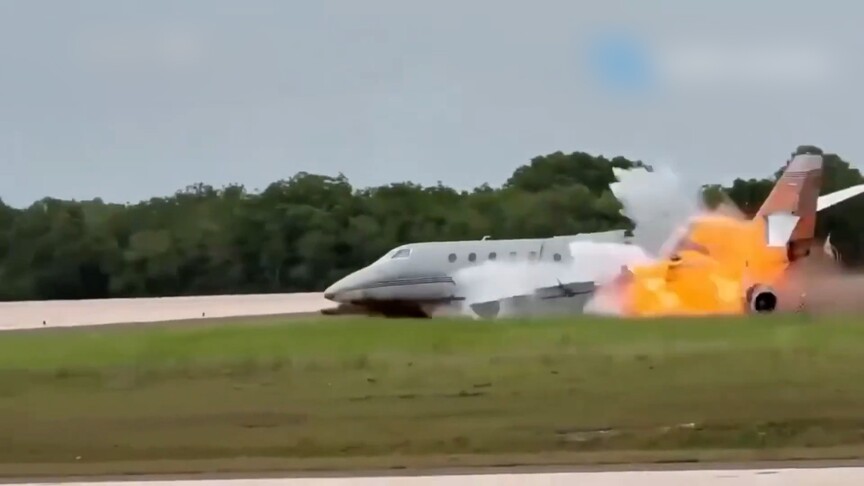 Dominik Cumhuriyeti'nde motoru arızalanan jet havalimanı yakınına düştü