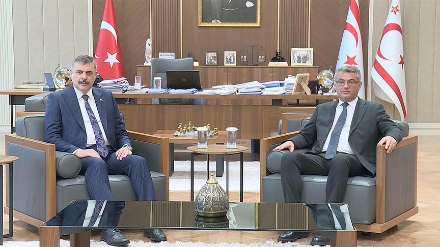 KKTC Cumhurbaşkanı Erhürman, İçişleri Bakanı Çiftçi'yi kabul etti