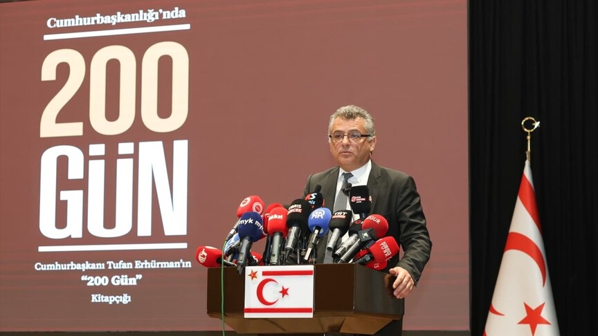 KKTC Cumhurbaşkanı Erhürman'dan Cumhurbaşkanı Erdoğan'ın açıklamalarına destek