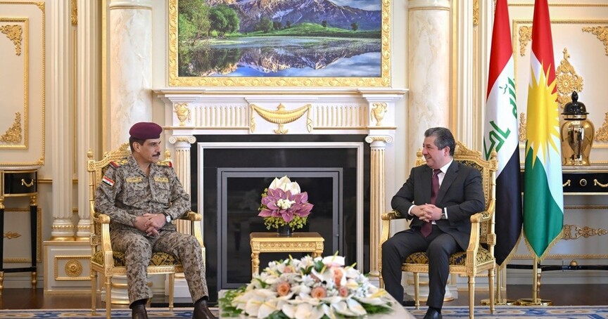 سەرۆکوەزیران بارزانی پێشوازی لە سوپاسالاری عێڕاق، عەبدولئەمیر ڕەشید یارەڵڵا کرد
