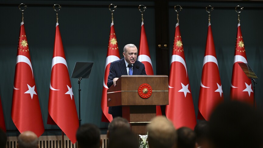 President Recep Tayyip Erdoğan speaking on the Iran-US agreement