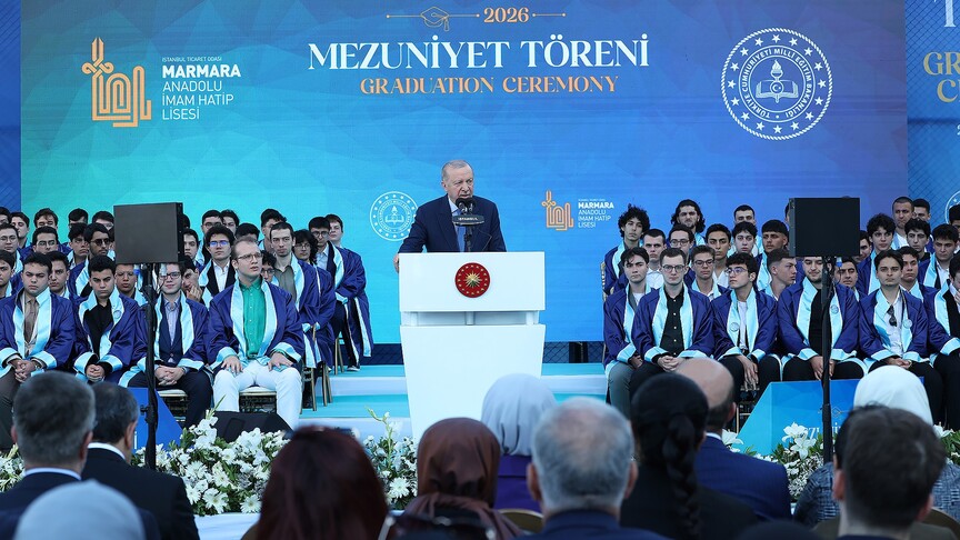 Cumhurbaşkanı Erdoğan, İTO Marmara Anadolu İmam Hatip Lisesi Mezuniyet Töreni'ne katıldı