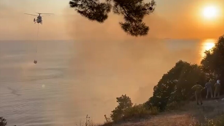 Büyükada'da plajdaki restoranda başlayıp ormanlık alana sıçrayan yangın söndürüldü