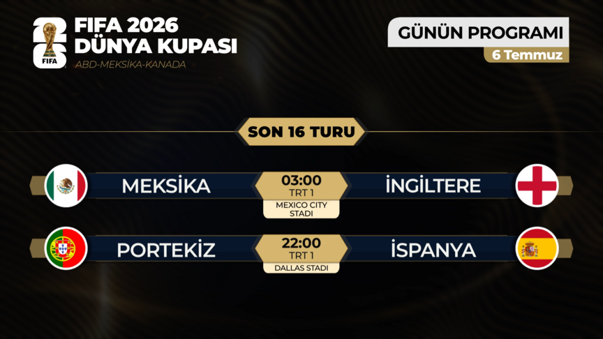2026 FIFA Dünya Kupası son 16 turunda yarın 2 maç oynanacak