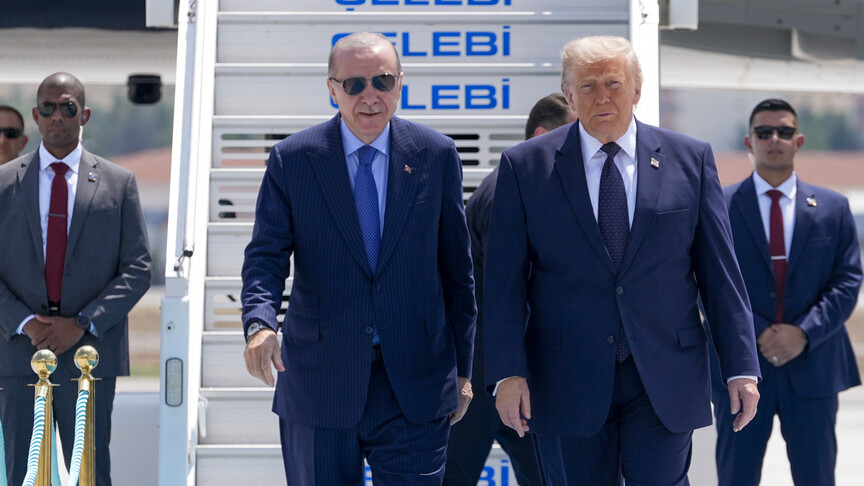Cumhurbaşkanı Erdoğan, ABD Başkanı Trump’ı karşıladı