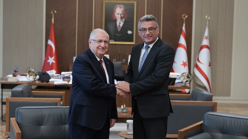 KKTC Cumhurbaşkanı Erhürman, Milli Savunma Bakanı Güler'i kabul etti
