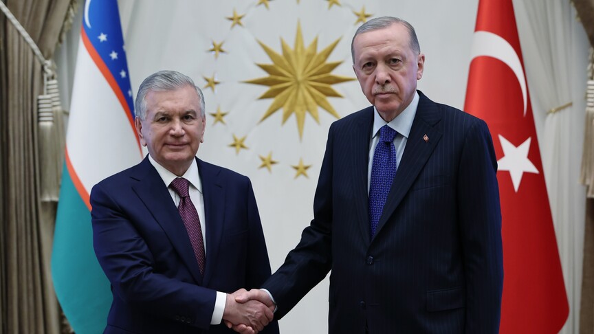 Cumhurbaşkanı Erdoğan, Özbekistan Cumhurbaşkanı Mirziyoyev ile telefonda görüştü