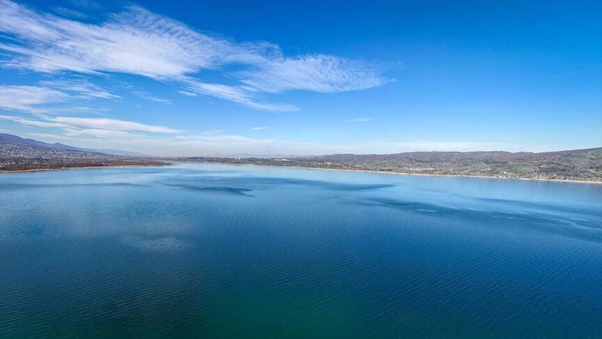 Sapanca Gölü'nde su seviyesi geçen yılın 11 santimetre üzerine çıktı