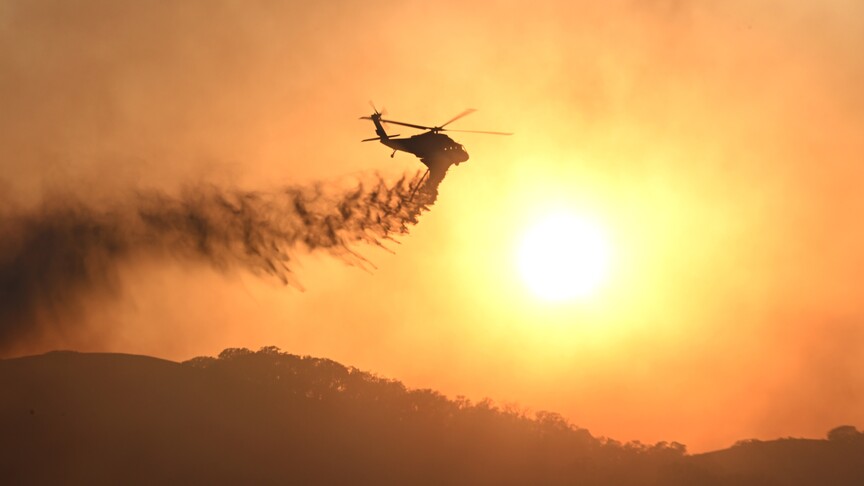 ABD'nin Utah eyaletinde orman yangınına müdahale eden helikopter düştü