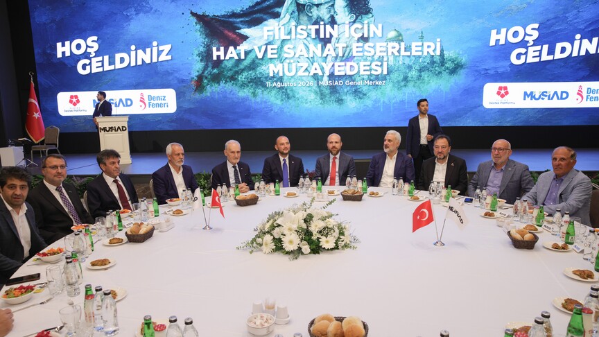 MÜSİAD'ın "Filistin İçin Hat ve Sanat Eserleri Müzayedesi" rekor katılımla tamamlandı